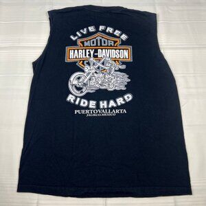 Vintage Harley Davidson Mexico Tank Top T ShirtLive Free Ride Hard Mens Size L